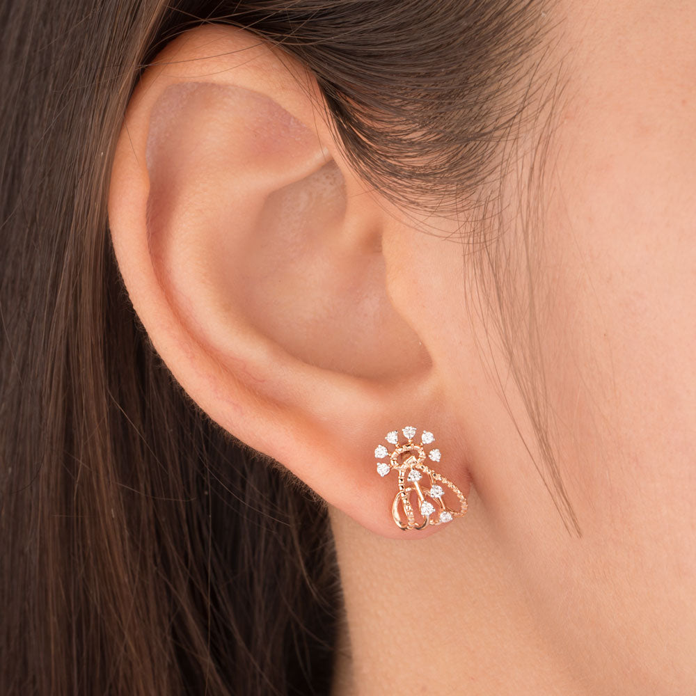 18K Rose Gold Diamond Jewellery - 0.187ct VVS-VS-GH