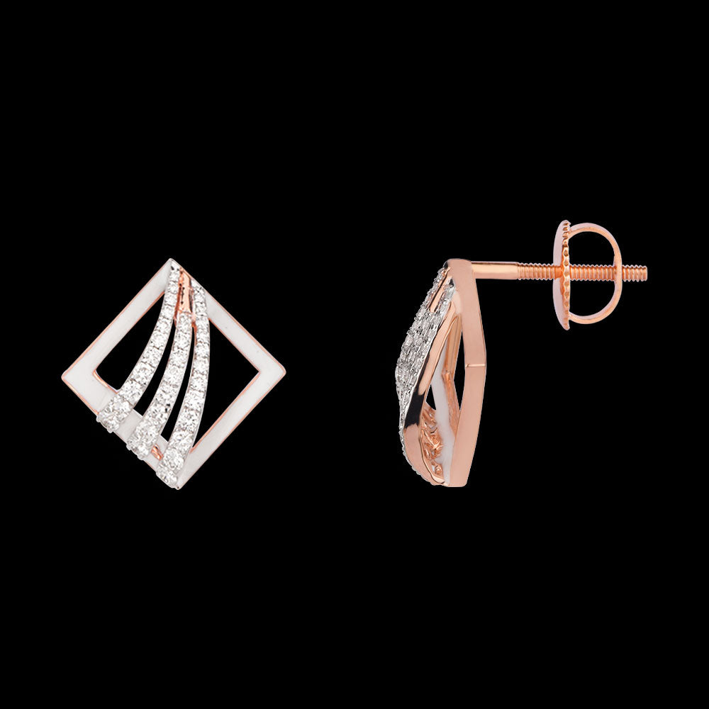 18K Rose Gold Diamond Jewellery - 0.698ct VVS-VS-GH with Colour Stones