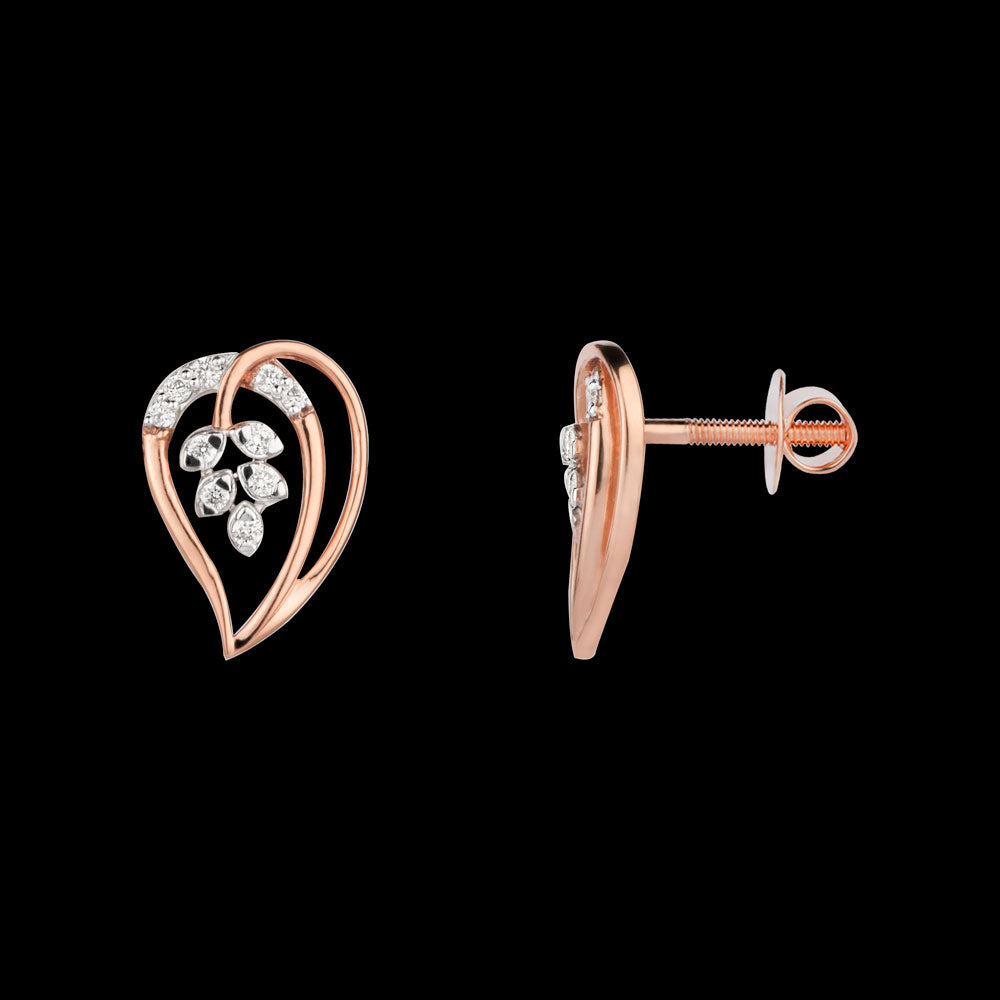 14K Rose Gold Diamond Jewellery - 0.126ct VVS-VS-GH