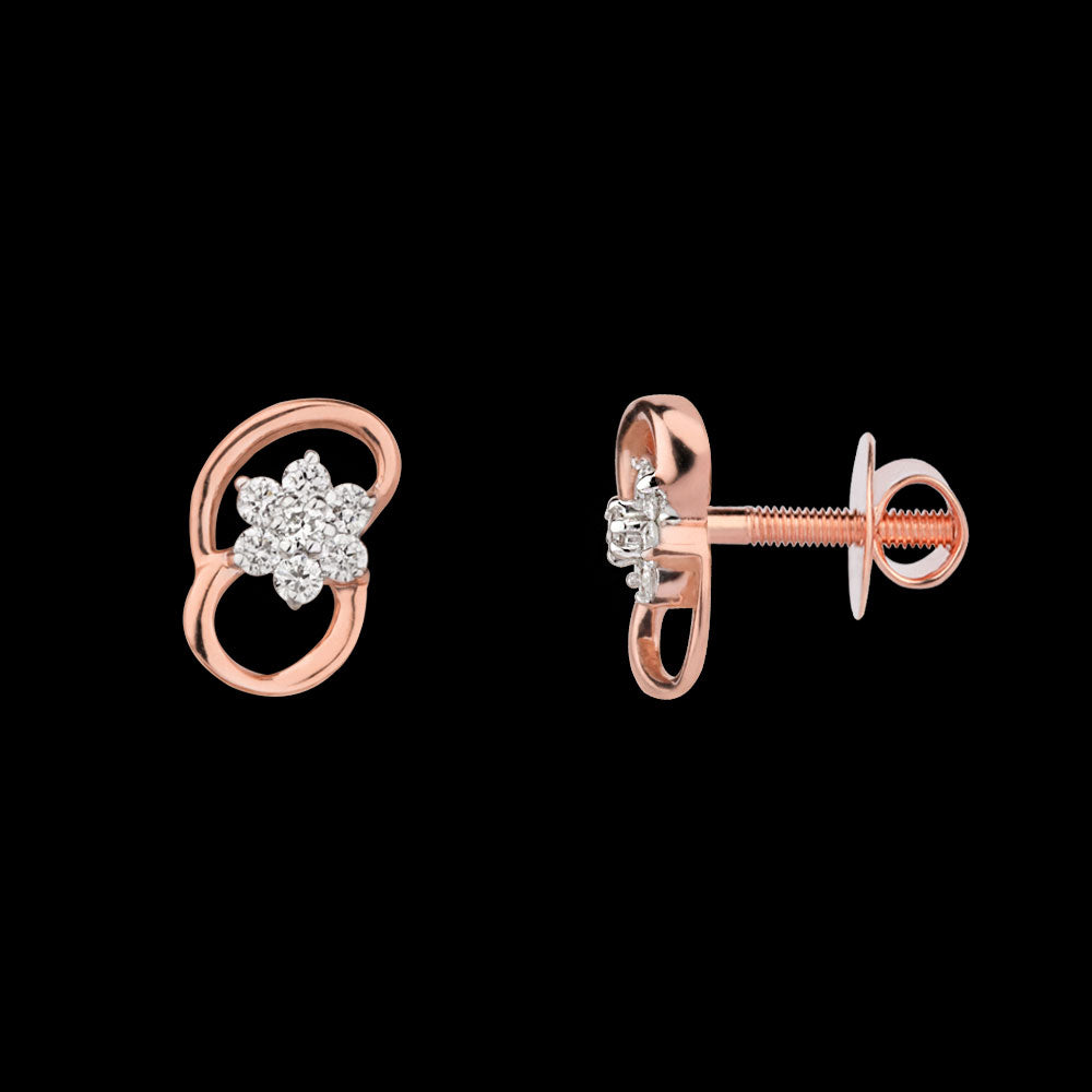 14K Rose Gold Diamond Jewellery - 0.08ct VVS-VS-EF