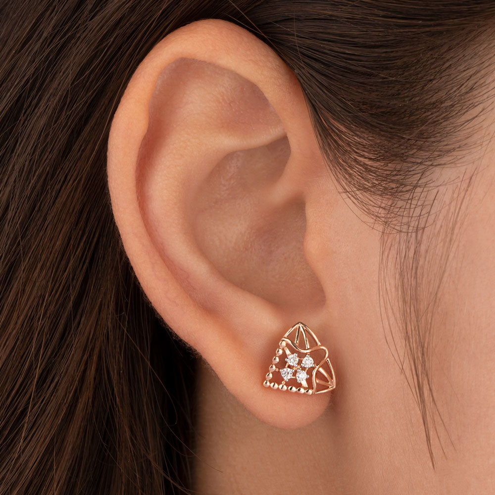 14K Rose Gold Diamond Jewellery - 0.13ct VVS-VS-GH