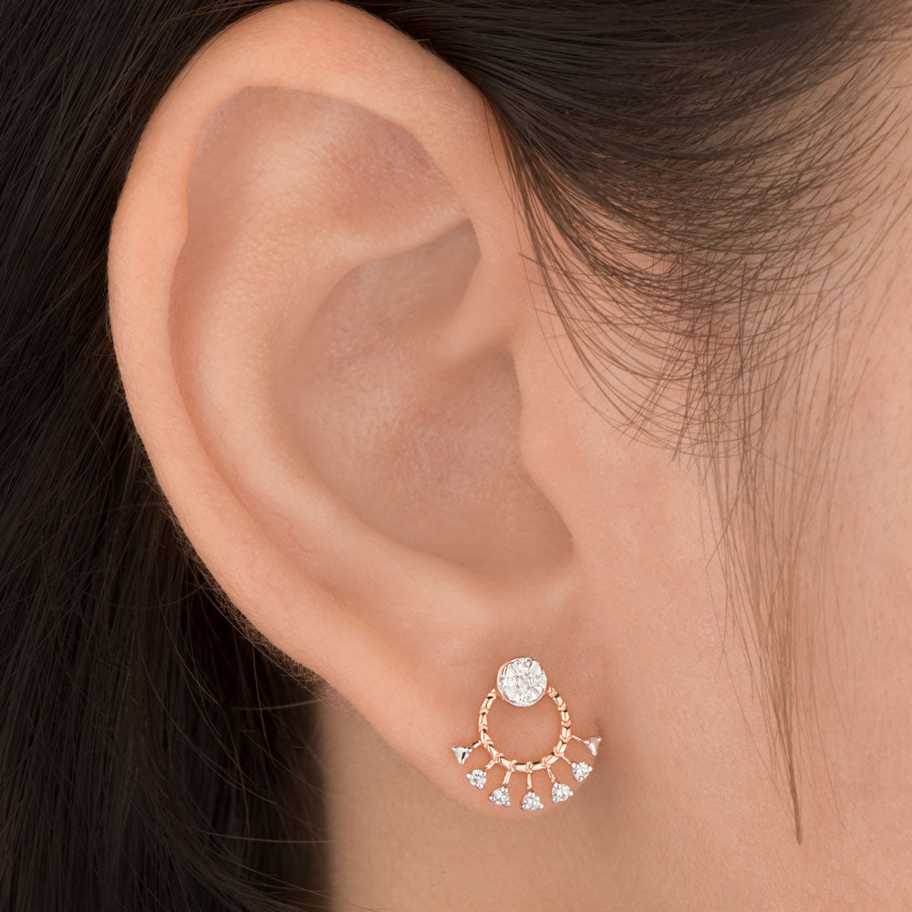 18K Rose Gold Diamond Jewellery - 0.171ct VVS-FG