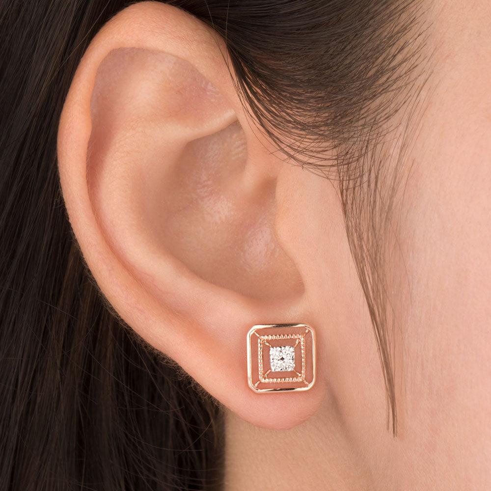 14K Rose Gold Diamond Jewellery - 0.165ct VVS-VS-GH