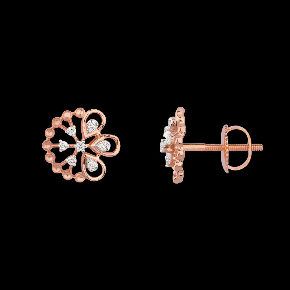 14K Rose Gold Diamond Jewellery - 0.136ct VVS-VS-GH
