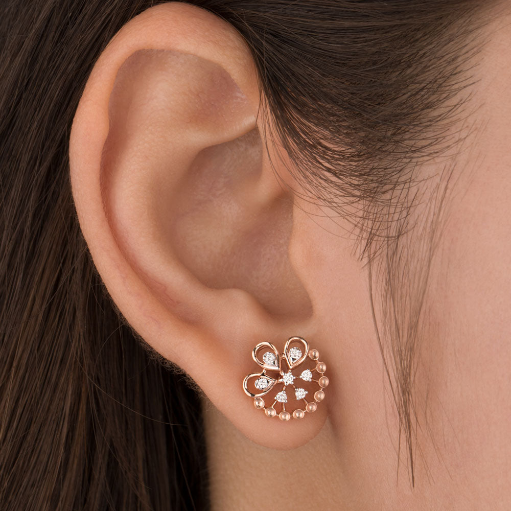 14K Rose Gold Diamond Jewellery - 0.136ct VVS-VS-GH