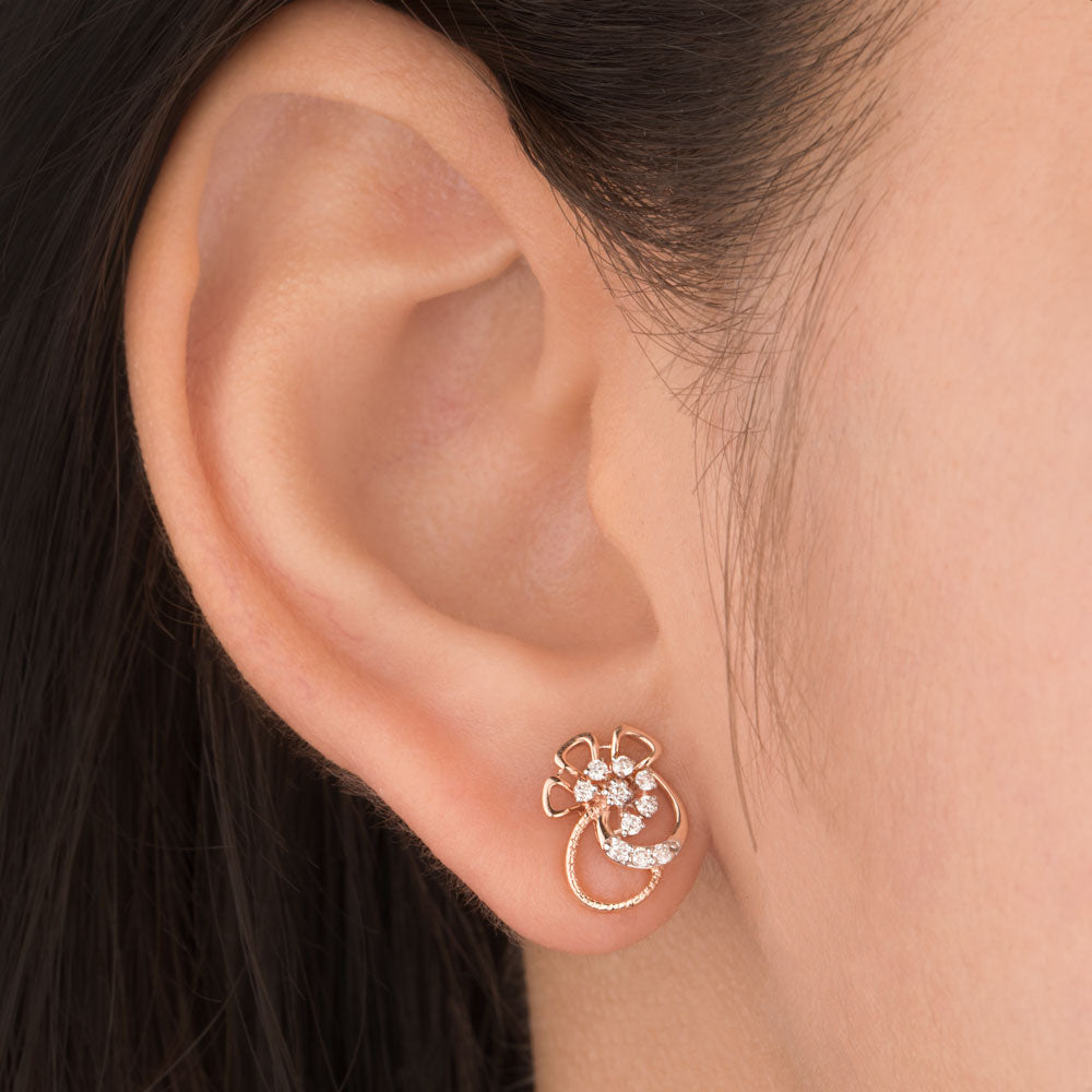 14K Rose Gold Diamond Jewellery - 0.172ct VVS-VS-GH
