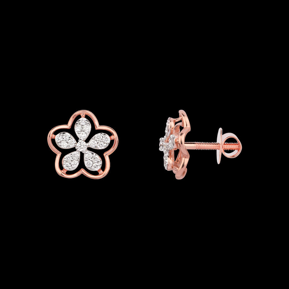 18K Rose Gold Diamond Jewellery - 0.267ct VVS-FG
