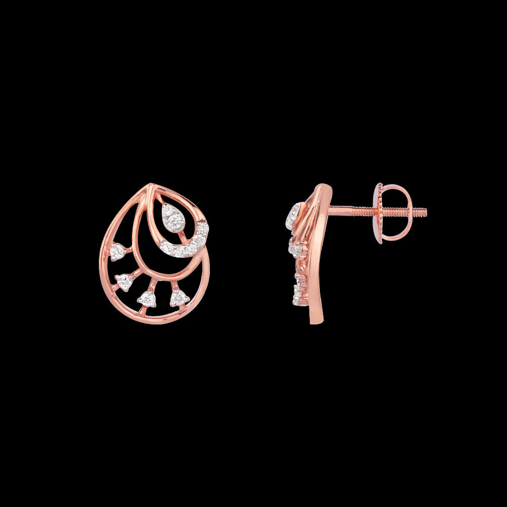 18K Rose Gold Diamond Jewellery - 0.126ct VVS-FG