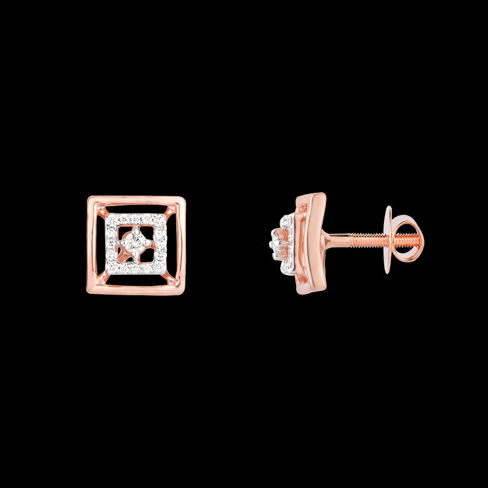 18K Rose Gold Diamond Jewellery - 0.129ct VVS-FG