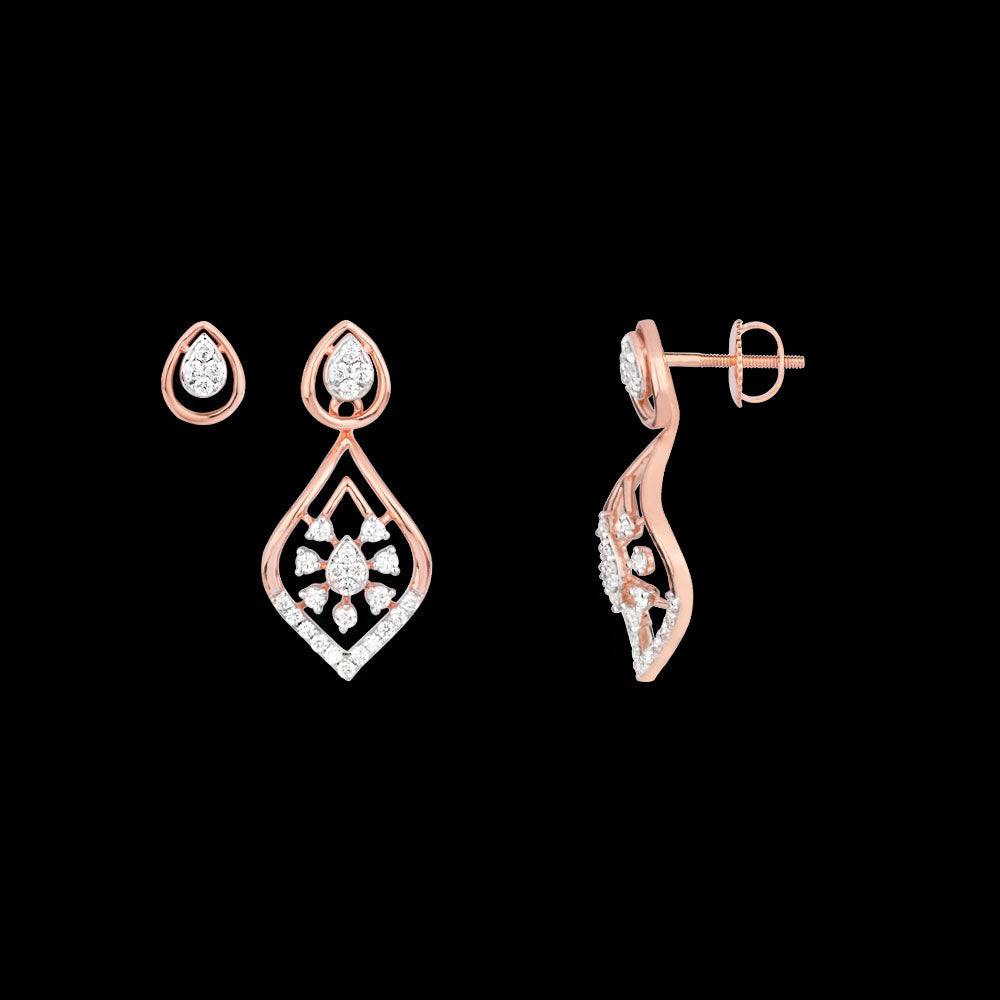 18K Rose Gold Diamond Jewellery - 0.398ct VVS-FG