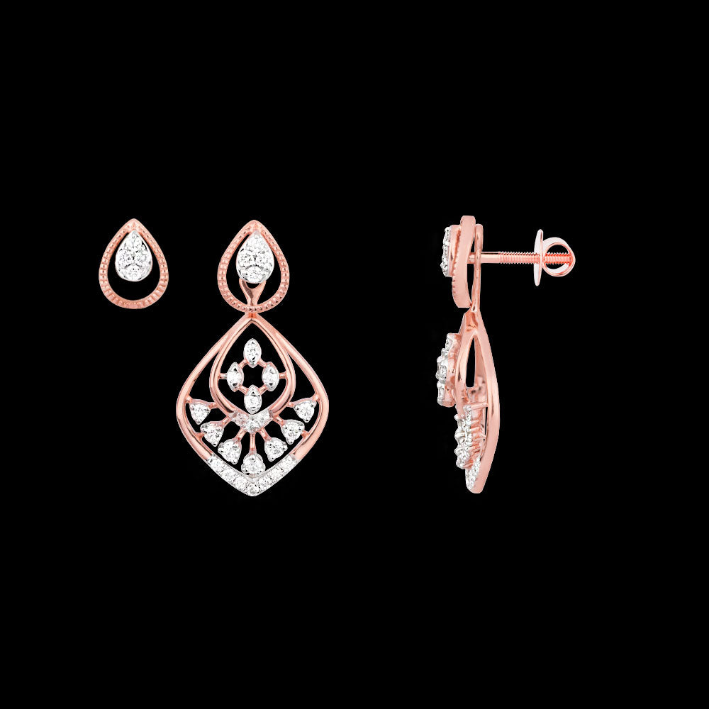 18K Rose Gold Diamond Jewellery - 0.391ct VVS-FG