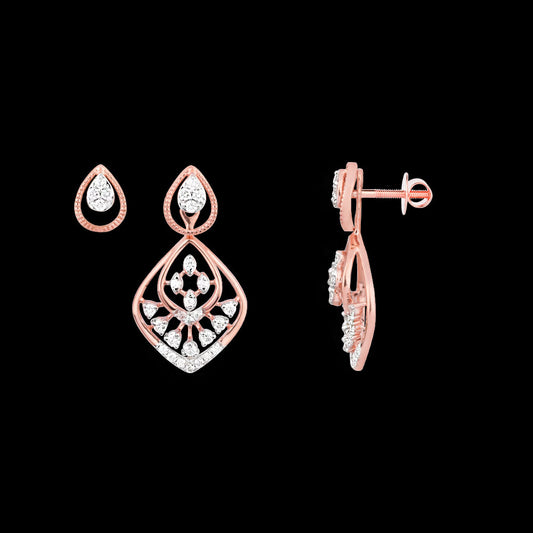 18K Rose Gold Diamond Jewellery - 0.391ct VVS-FG
