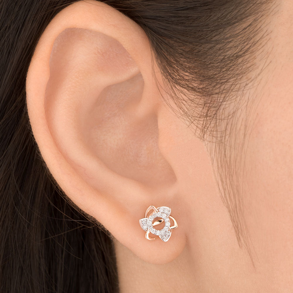 18K Rose Gold Diamond Jewellery - 0.177ct VVS-FG