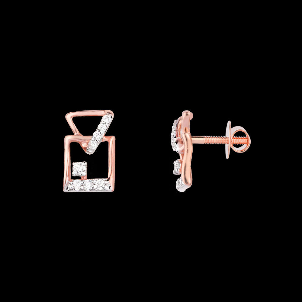 18K Rose Gold Diamond Jewellery - 0.099ct VVS-FG