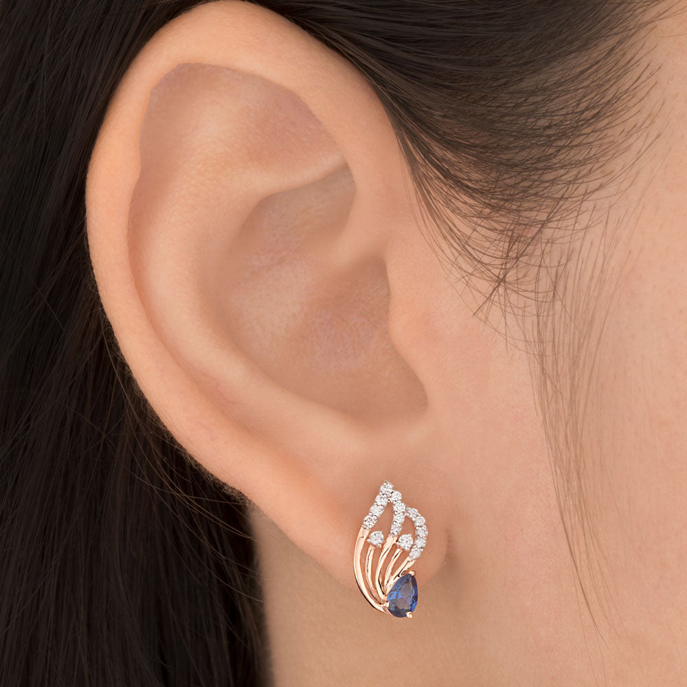 18K Rose Gold Diamond Jewellery - 0.181ct VVS-FG with Colour Stones