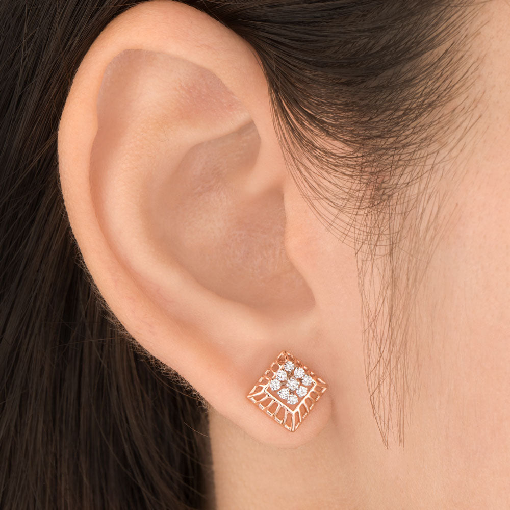18K Rose Gold Diamond Jewellery - 0.2ct VVS-FG