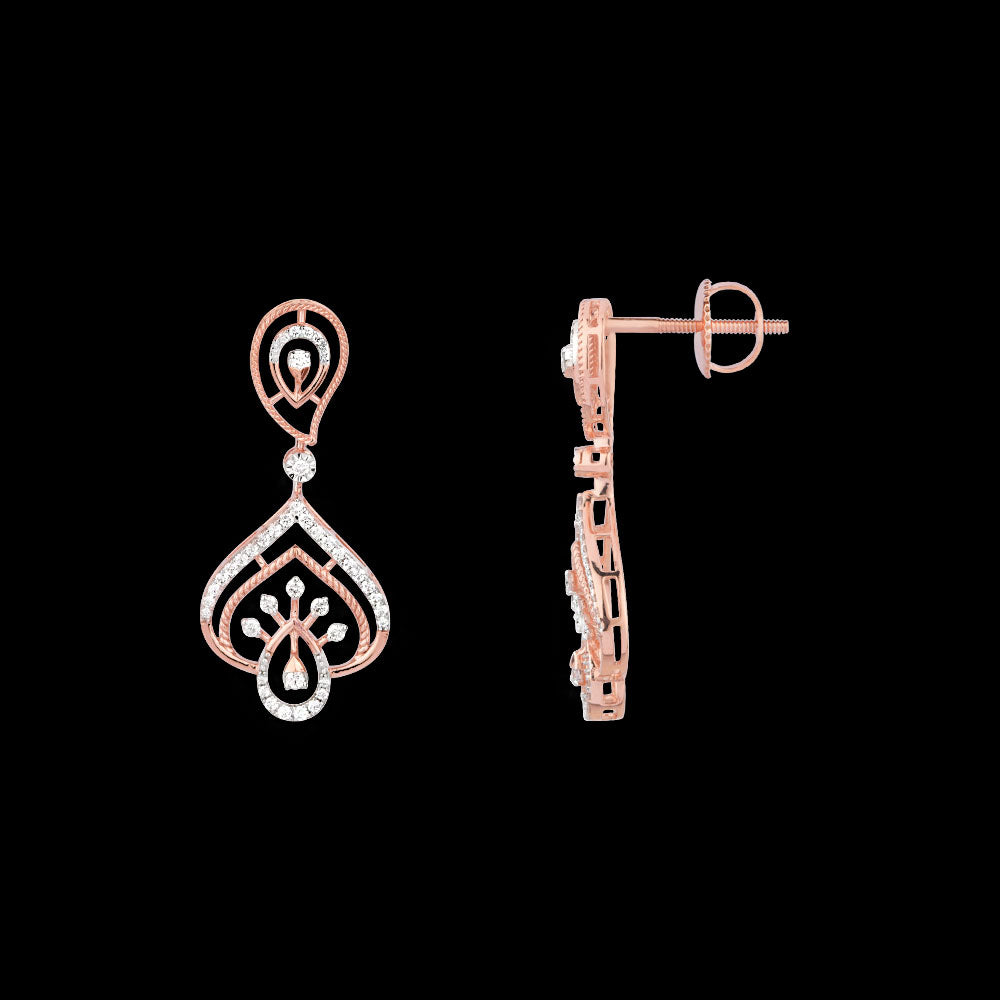 18K Rose Gold Diamond Jewellery - 0.275ct VVS-FG