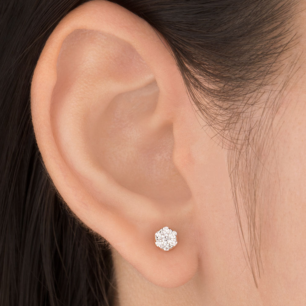 18K Rose Gold Diamond Jewellery - 0.284ct VVS-FG
