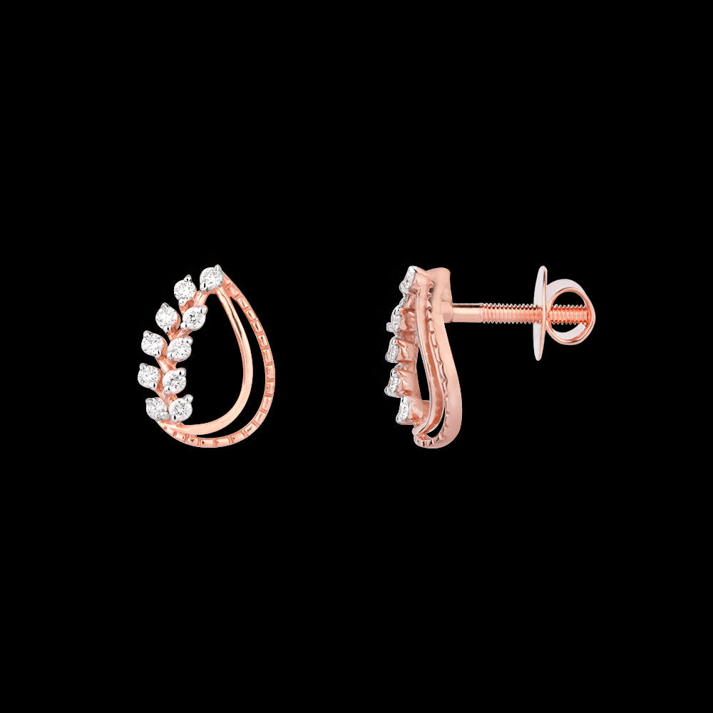 18K Rose Gold Diamond Jewellery - 0.153ct VVS-FG