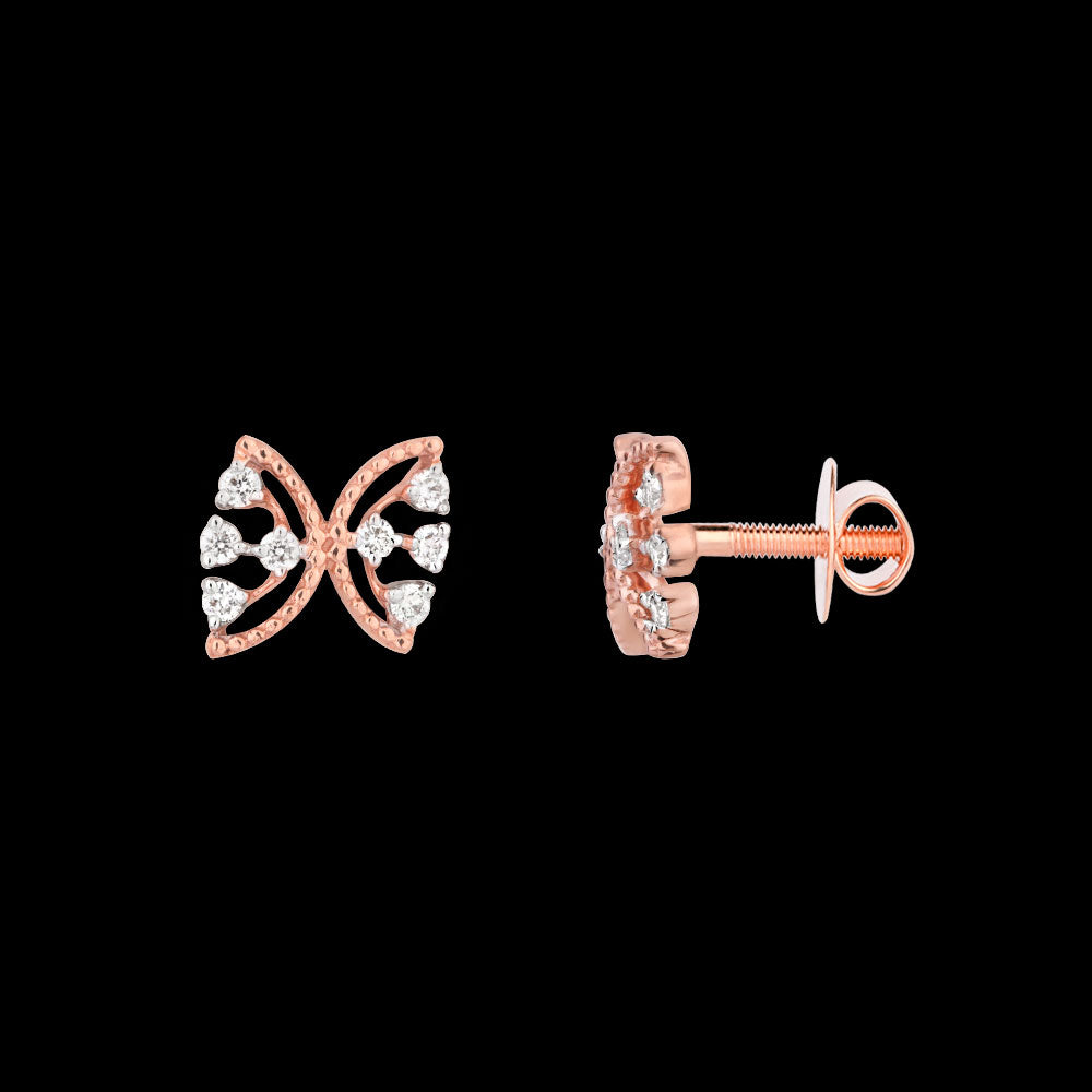 18K Rose Gold Diamond Jewellery - 0.124ct VVS-FG