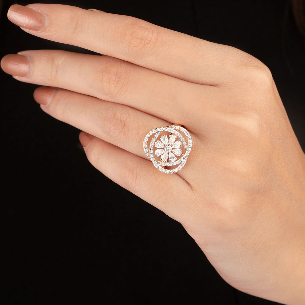 18K Rose Gold Diamond Ring - 1.194ct VS-SI-FG