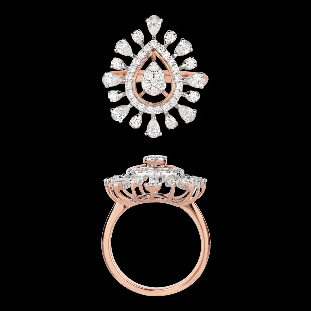 18K Rose Gold Diamond Ring - 1.39ct VS-SI-FG