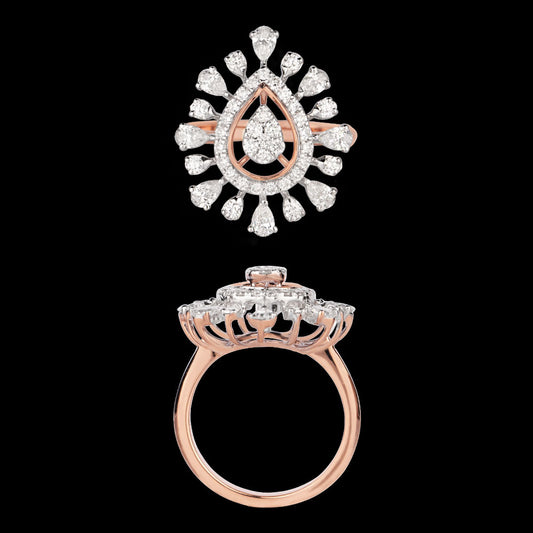 18K Rose Gold Diamond Ring - 1.39ct VS-SI-FG