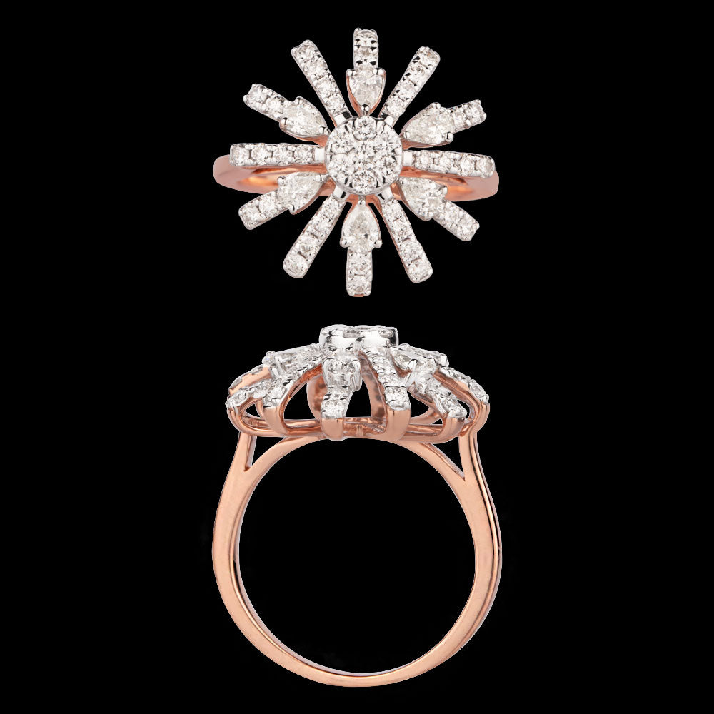 18K Rose Gold Diamond Ring - 1.361ct SI-HI