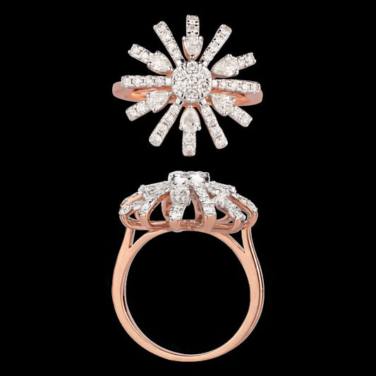 18K Rose Gold Diamond Ring - 1.361ct SI-HI