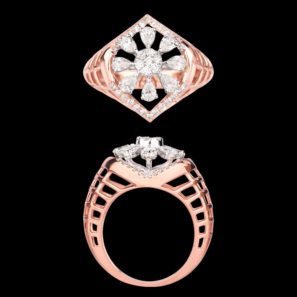 18K Rose Gold Diamond Ring - 1.034ct VS-SI-GH