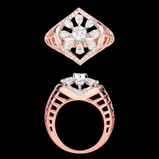 18K Rose Gold Diamond Ring - 1.034ct VS-SI-GH