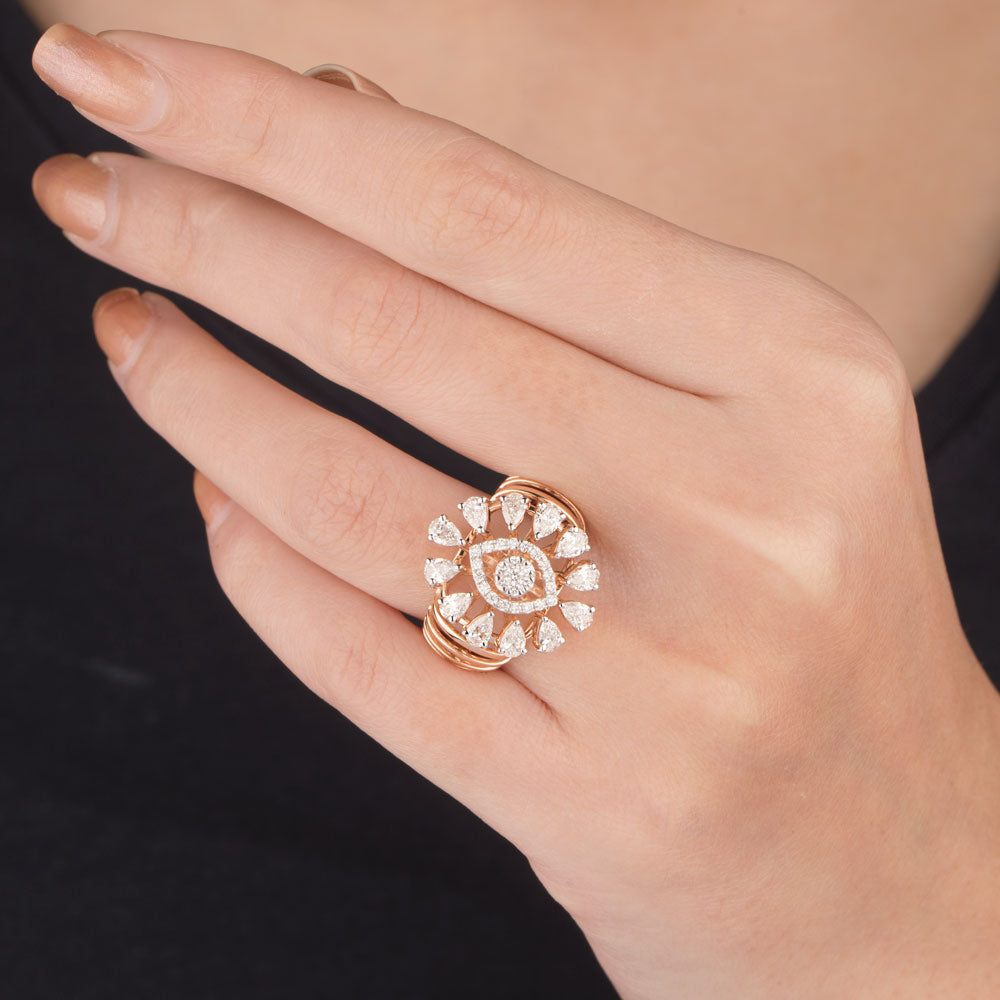 18K Rose Gold Diamond Ring - 1.453ct VS-SI-FG