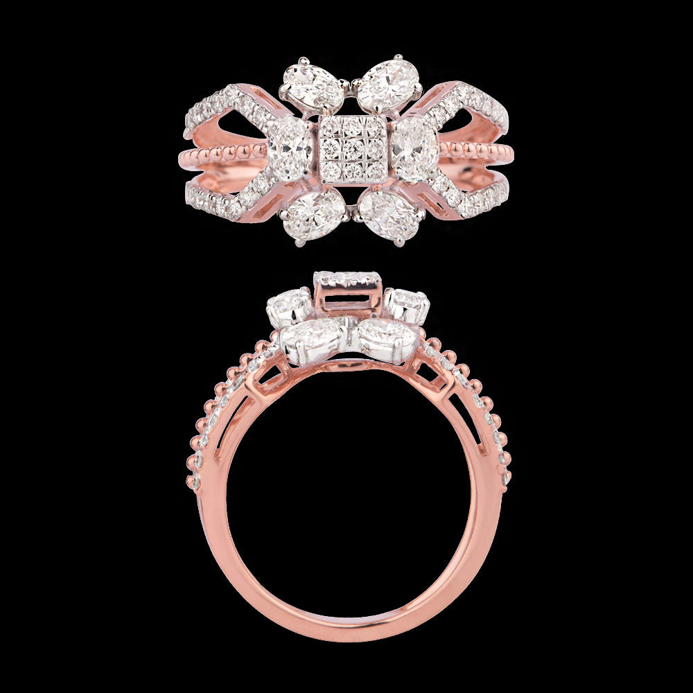 18K Rose Gold Diamond Ring - 1.491ct VS-SI-FG