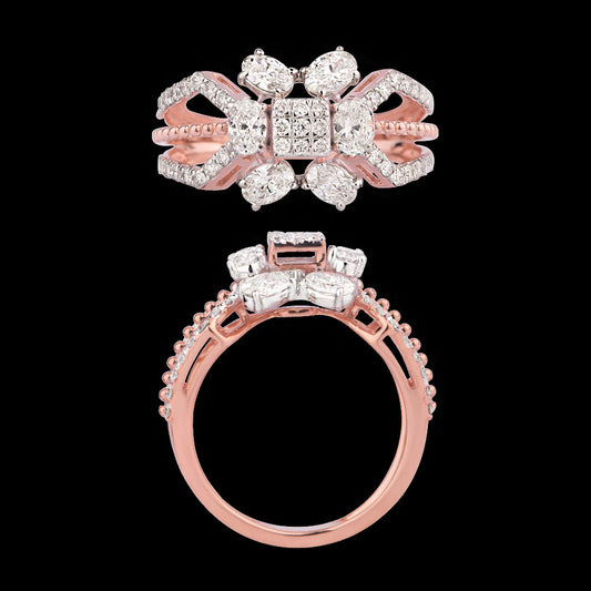 18K Rose Gold Diamond Ring - 1.491ct VS-SI-FG