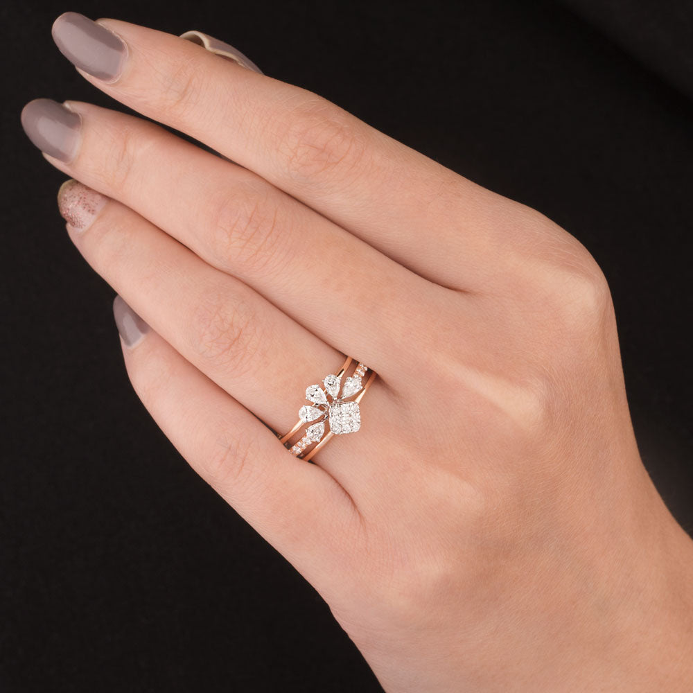 18K Rose Gold Diamond Ring - 0.815ct VS-SI-FG