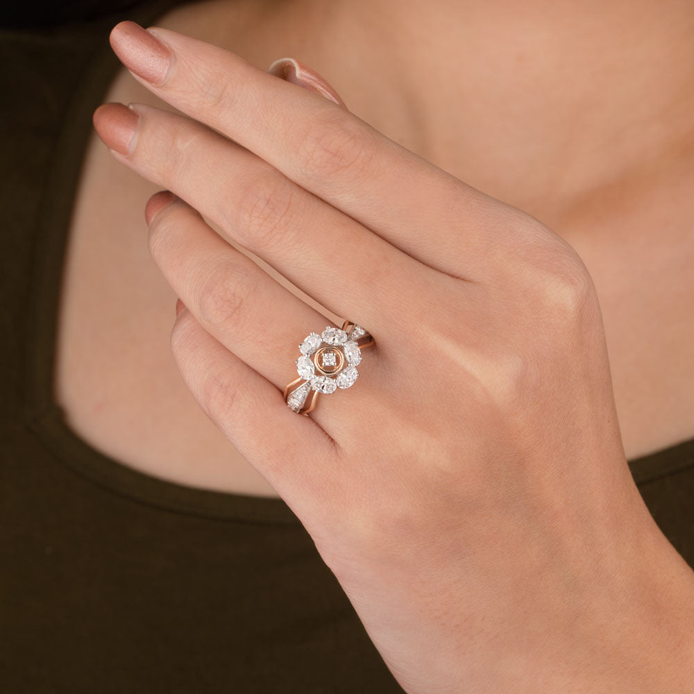 18K Rose Gold Diamond Ring - 1.197ct VS-SI-EF