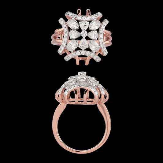 18K Rose Gold Diamond Ring - 1.552ct VS-SI-GH
