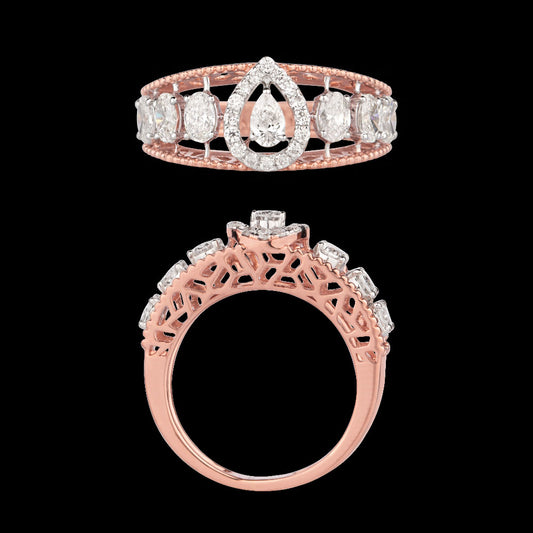18K Rose Gold Diamond Ring - 1.202ct VS-SI-FG