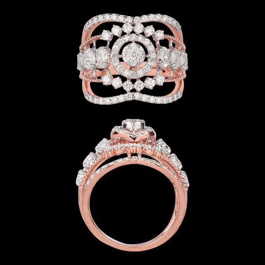 18K Rose Gold Diamond Ring - 1.691ct VVS-VS-FG