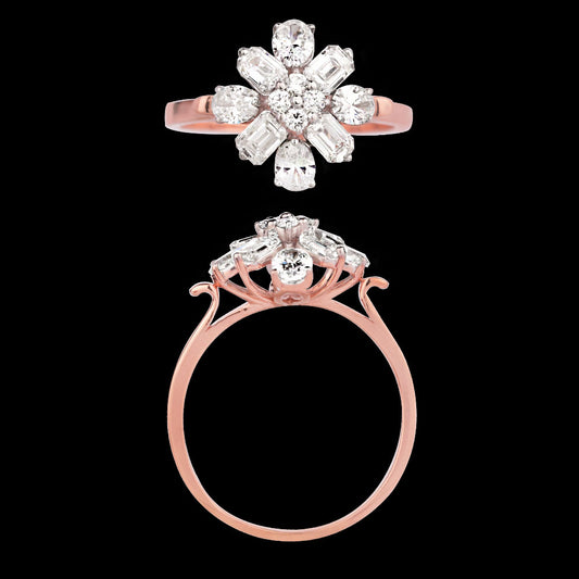 18K Rose Gold Diamond Ring - 1.238ct VS-SI-FG