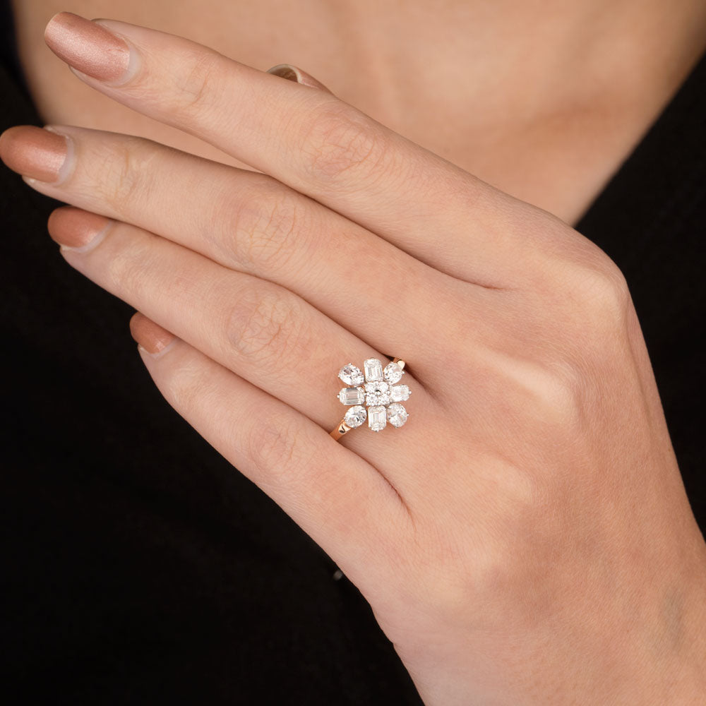 18K Rose Gold Diamond Ring - 1.238ct VS-SI-FG