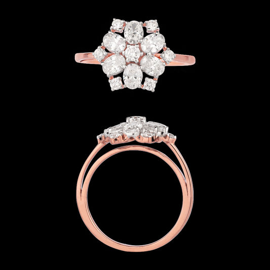 18K Rose Gold Diamond Ring - 1.191ct VS-SI-FG