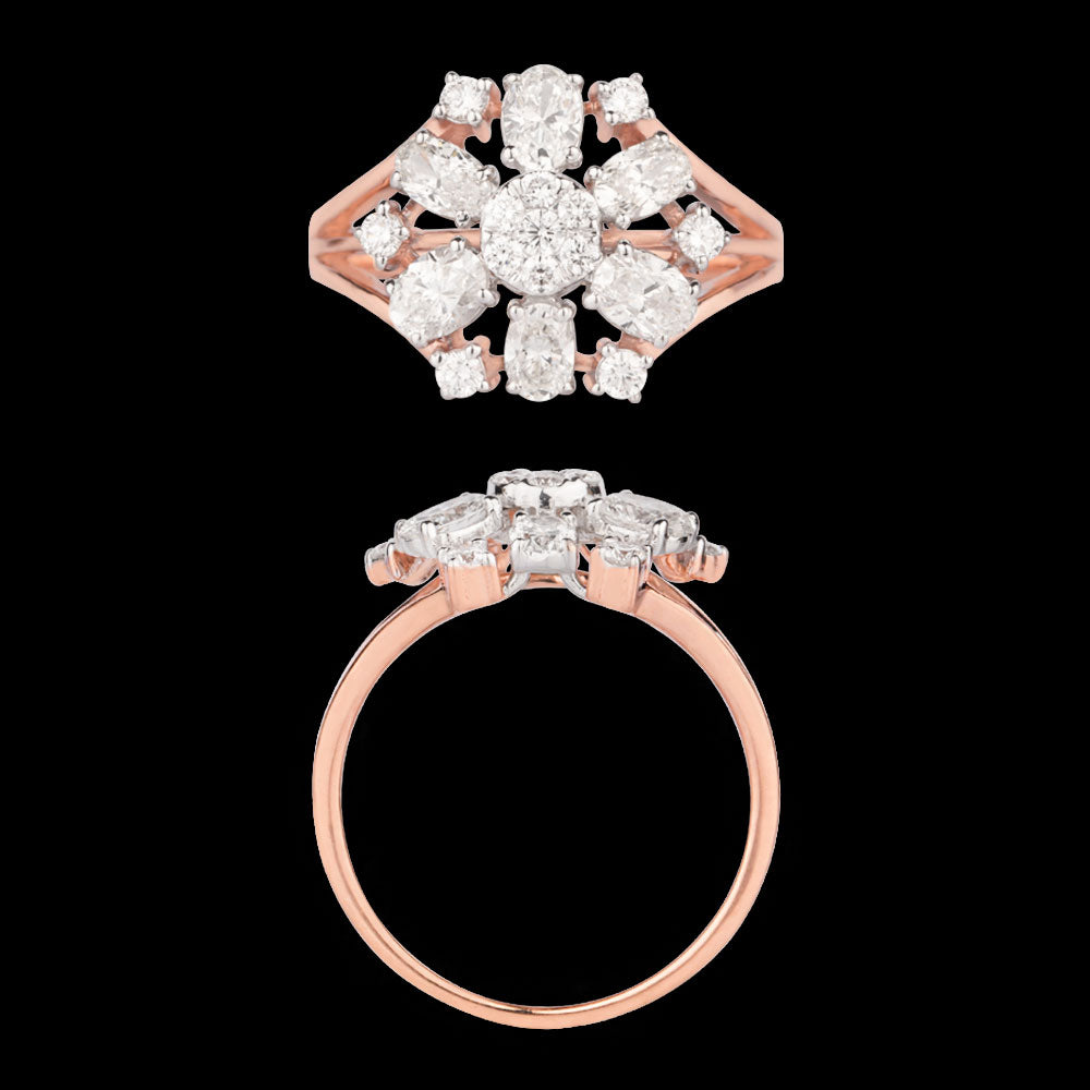 18K Rose Gold Diamond Ring - 1.164ct VVS-VS-FG