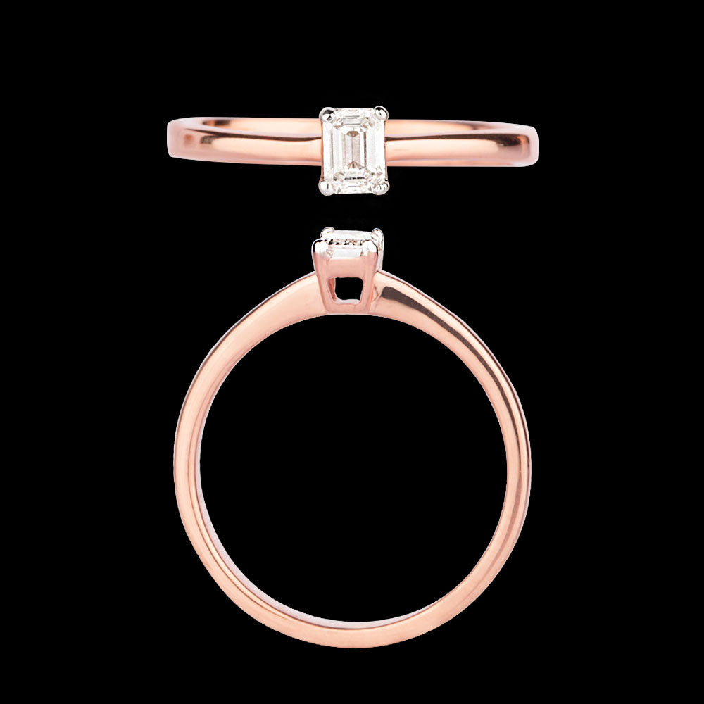 18K Rose Gold Diamond Ring - 0.401ct VS-HI