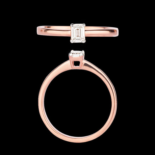 18K Rose Gold Diamond Ring - 0.401ct VS-HI