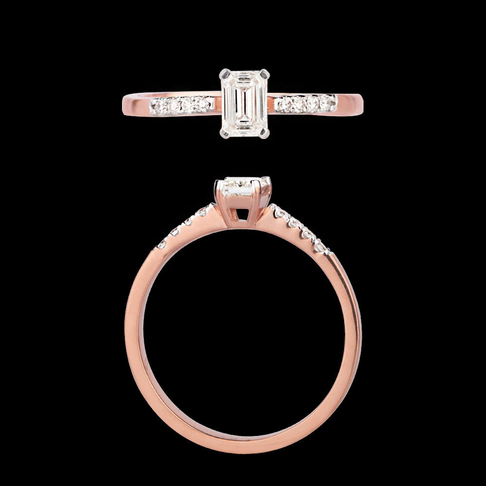 18K Rose Gold Diamond Ring - 0.498ct VS-HI