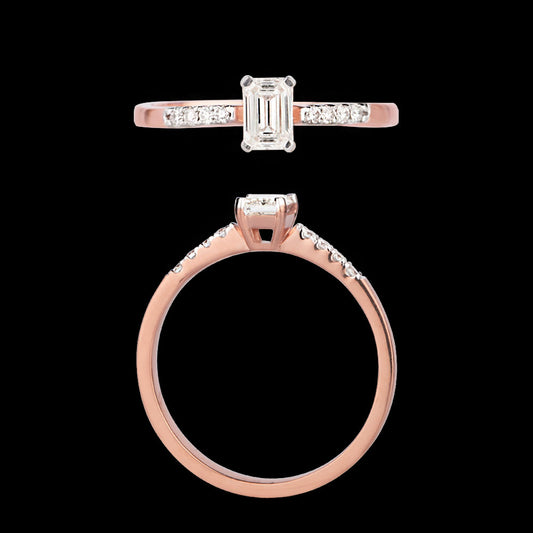 18K Rose Gold Diamond Ring - 0.498ct VS-HI