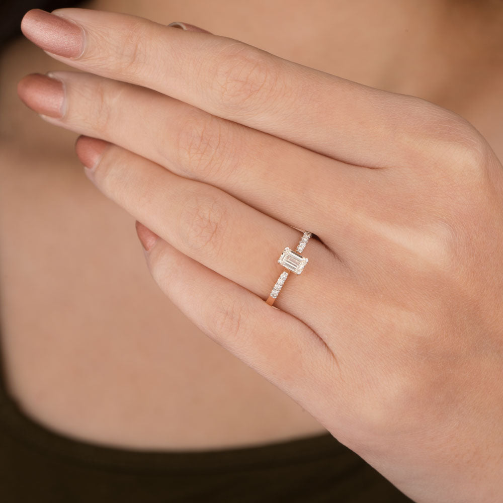 18K Rose Gold Diamond Ring - 0.498ct VS-HI