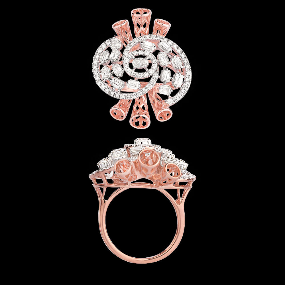 18K Rose Gold Diamond Ring - 2.111ct SI-IJ