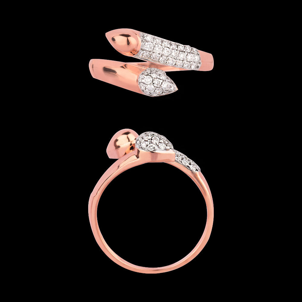 18K Rose Gold Diamond Ring - 0.306ct VS-SI-EF